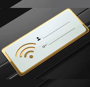 Tabliczka - Wifi- złota